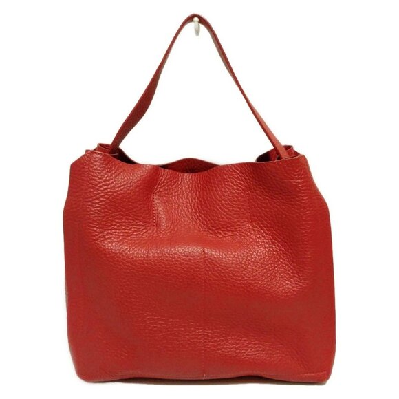 Auth FURLA - Red Leather Handbag - Picture 3 of 10